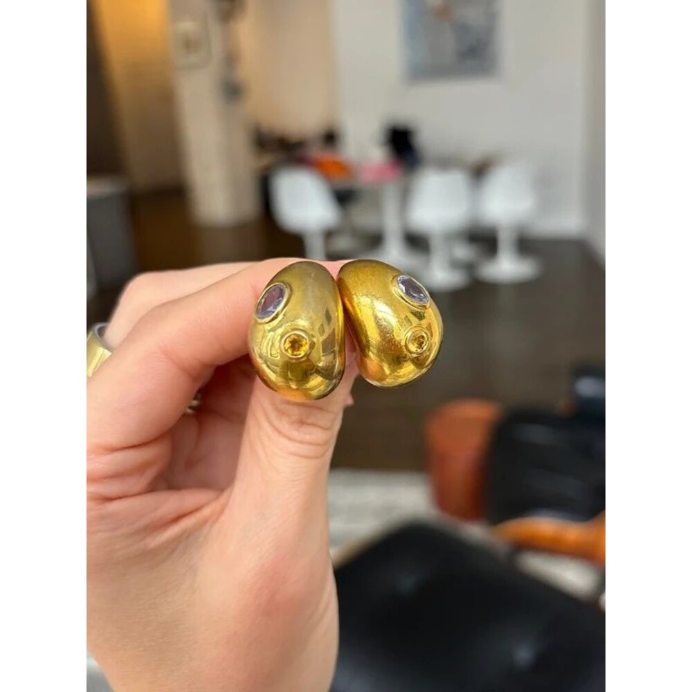 Lizzie Fortunato Studded Mini Arp in Gold